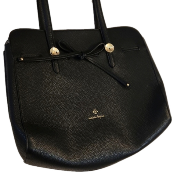 NWT Womens Nanette Lepore Arabelle black vegan leather shoulder bag. - Picture 1 of 14